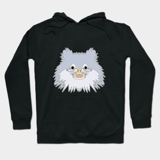 cute silver long haired puppy face Hoodie